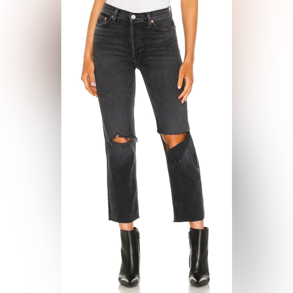 Re/done originals stovepipe distressed jean size 27